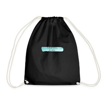 Simple aquarelle 'Travel Girl' art - Sac de sport léger - noir - Devant