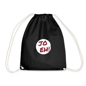 Jo eh! - Ja, werde ich sicher eh nicht machen ;-) - Turnbeutel - Schwarz - Vorne