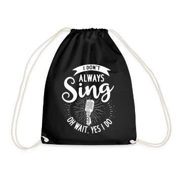 Singer Musicians Singing Music Karaoke Song - Drawstring Bag - black - Front