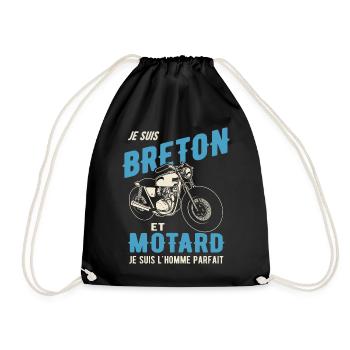 breton et motard l'homme parfait - Sac de sport léger - noir - Devant