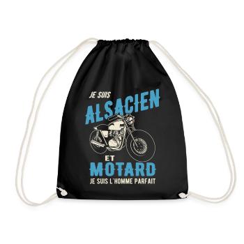 alsacien et motard l'homme parfait - Sac de sport léger - noir - Devant