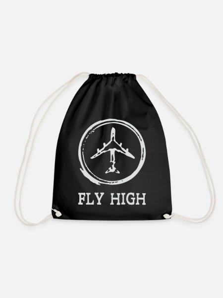 Airplane - Turnbeutel - Schwarz