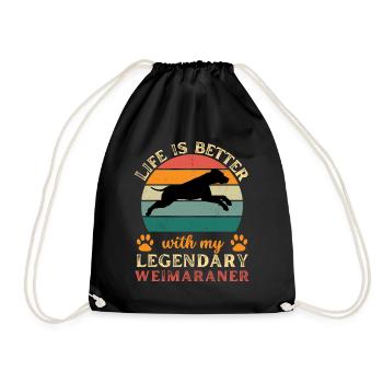 Légendaire Weimaraner Vintage Retro - Sac de sport léger - noir - Devant