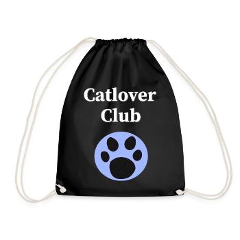 Cat Lover Club, Tier tatzen, closing - Turnbeutel - Schwarz - Vorne