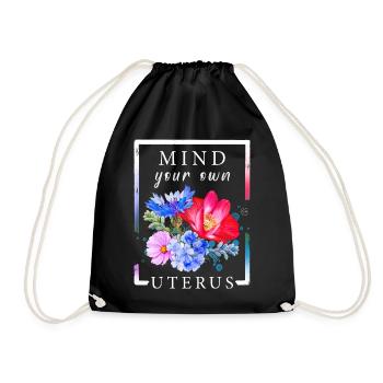 Occupez-vous de votre propre utérus - Sac de sport léger - noir - Devant