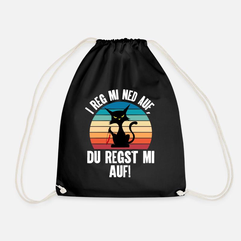 I Reg Mi Net Auf, Du Regst Mi Auf Schwäbisch - Turnbeutel - Schwarz