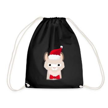 Lama de Noël laid - Sac de sport léger - noir - Devant