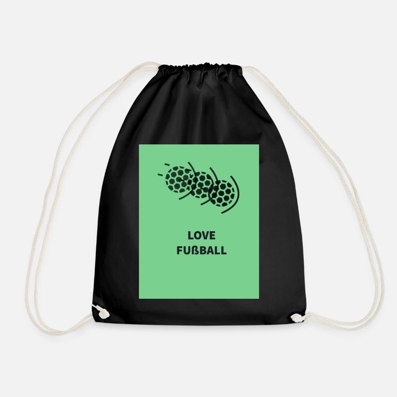 Fußball Leidenschaft Motiv - Turnbeutel - Schwarz