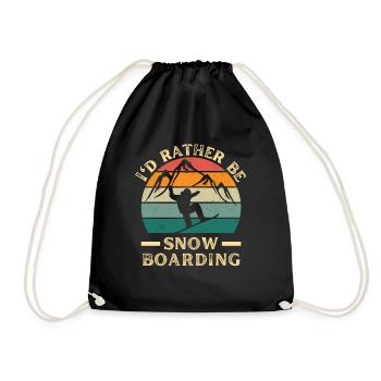 Snowboard Snowboard avec Snowboard rétro - Sac de sport léger - noir - Devant