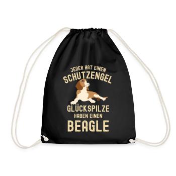 Lustiger Beagle Spruch für Beagle Liebhaber - Turnbeutel - Schwarz - Vorne