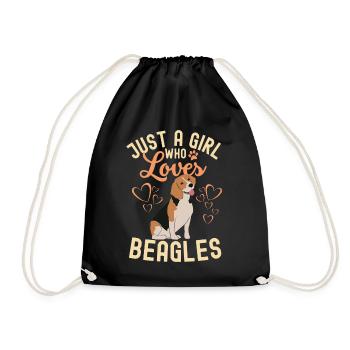 Funny Beagle saying for Beagle lovers - Drawstring Bag - black - Front