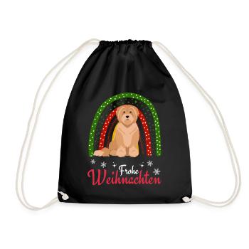 Doux Terrier Tibétain Noël - Sac de sport léger - noir - Devant