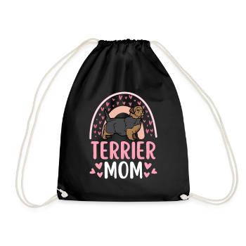 Cute Norfolk Terrier Mama Kawaii - Drawstring Bag - black - Front