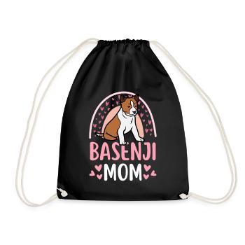 Süßer Basenji Hund Liebhaber Kawaii - Turnbeutel - Schwarz - Vorne