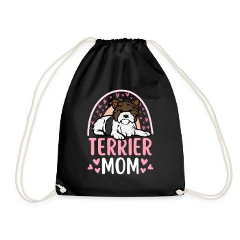 Sweet Biewer Terrier Mama Kawaii - Drawstring Bag - black - Front