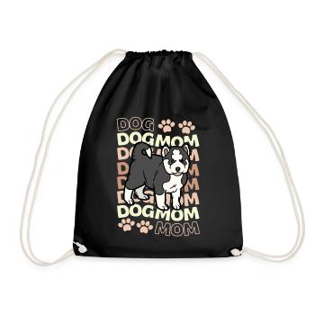Sweet Husky Lover Kawaii - Drawstring Bag - black - Front