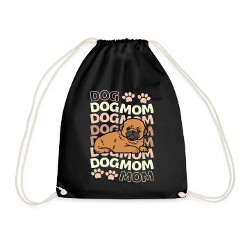 Doux pekinois amoureux des chiots kawaii - Sac de sport léger - noir - Devant