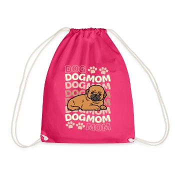 Süßer Pekinese Welpe Liebhaber Kawaii - Turnbeutel - Fuchsia - Vorne