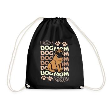 Sweet Bullmastiff Lover Kawaii - Drawstring Bag - black - Front
