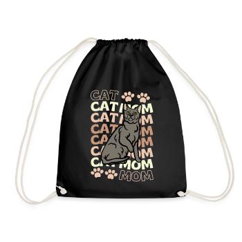 Mignon Korat Cat Mama - Sac de sport léger - noir - Devant