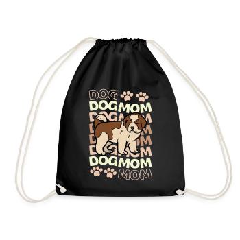 Sweet St. Bernard lover kawaii - Drawstring Bag - black - Front