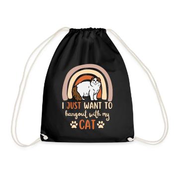 Cute Scottish Fold Cat Mama Scottish Folding Ear - Drawstring Bag - black - Front