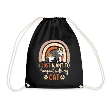 Cute Scottish Fold Cat Mama Scottish Folding Ear - Drawstring Bag - black - Front