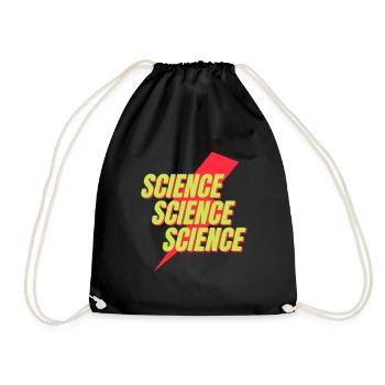 Neon-Wissenschafts-Bolzen-Design - Turnbeutel - Schwarz - Vorne