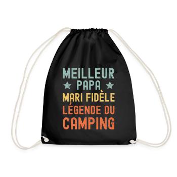 Mari Père Camping Légende Rétro Vintage - Sac de sport léger - noir - Devant