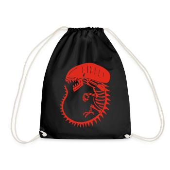 Squelette de monstre extraterrestre rouge - Sac de sport léger - noir - Devant