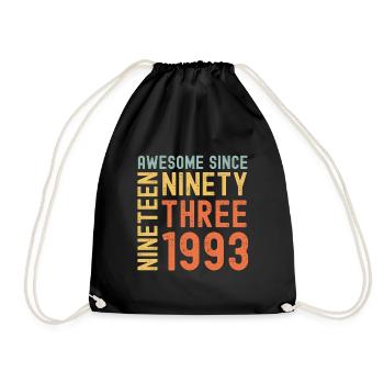 Génial depuis 1993 Année du cadeau d’anniversaire - Sac de sport léger - noir - Devant