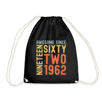 Génial depuis 1962 Année du cadeau d’anniversaire - Sac de sport léger - noir - Devant