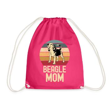 Beagle Mama rétro vintage - Sac de sport léger - fuchsia - Devant