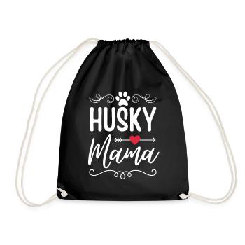Husky Mama Husky Lovers - Drawstring Bag - black - Front