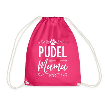 Pudel Mama Liebhaber - Turnbeutel - Fuchsia - Vorne