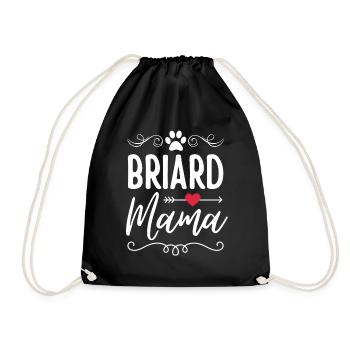Briard Mama Briard Mom - Drawstring Bag - black - Front