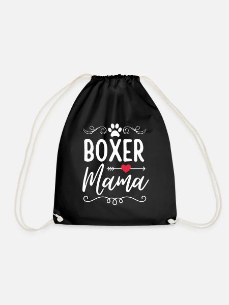 deutscher Boxer Mama Boxer Liebhaber - Turnbeutel - Schwarz