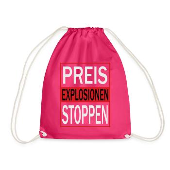 Preisexplosionen Stoppen - Turnbeutel - Fuchsia - Vorne