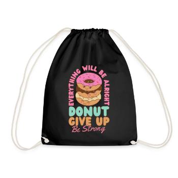 Donut abandonne Donut kawaii - Sac de sport léger - noir - Devant