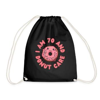 I Donut care 70 anniversaire Donut kawaii - Sac de sport léger - noir - Devant