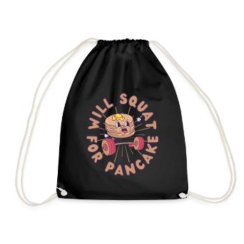 Pancakes Musculation Fitness Pancake kawaii - Sac de sport léger - noir - Devant