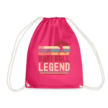 Papa Ehemann Baseball Legende retro vintage - Turnbeutel - Fuchsia - Vorne