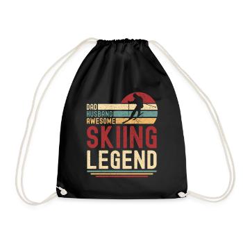 Mari Père Ski Legend Retro Vintage - Sac de sport léger - noir - Devant