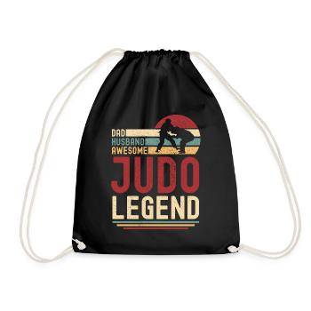 Papa Ehemann Judo Legende vintage retro - Turnbeutel - Schwarz - Vorne