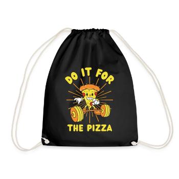 Pizza musculation Fitness Pizza kawaii - Sac de sport léger - noir - Devant