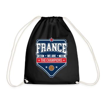 Champions de France de football | Nouveau style d’emblème - Sac de sport léger - noir - Devant