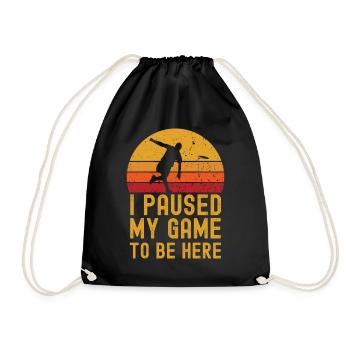 Frisbee retro vintage - Drawstring Bag - black - Front