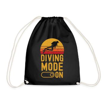 Plongée Mode sur rétro vintage - Sac de sport léger - noir - Devant