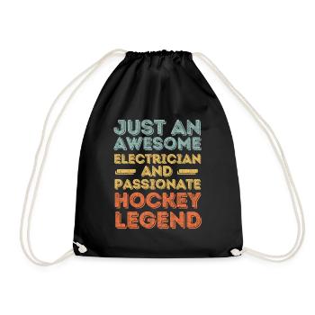 Électricien Hockey rétro - Sac de sport léger - noir - Devant