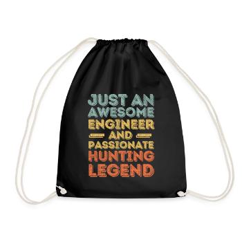 Ingénieur chasse rétro - Sac de sport léger - noir - Devant